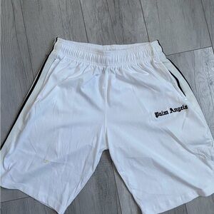 Palm Angels White Athletic Shorts